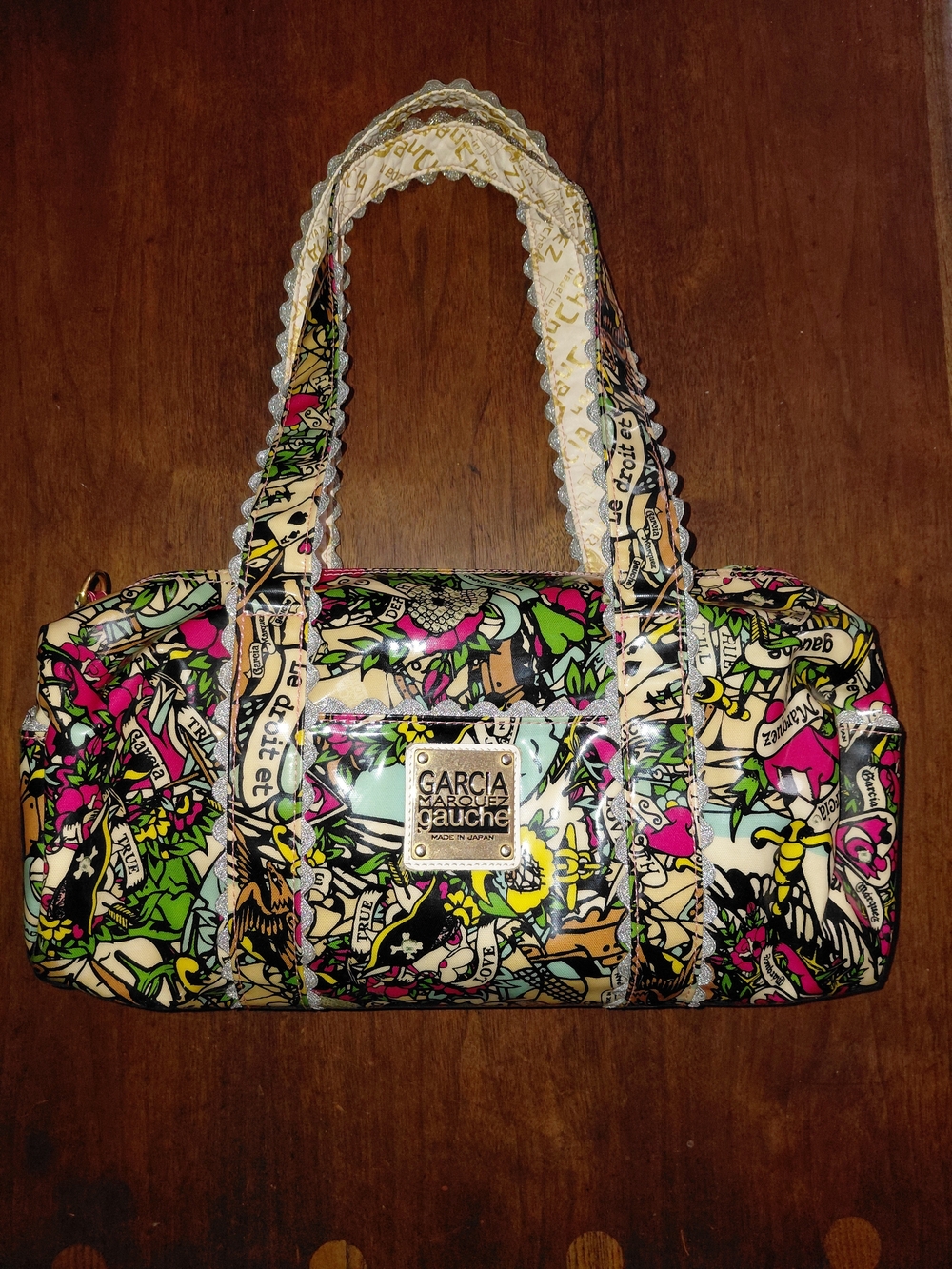 Garcia Marque Gauche Multicolor Floral Vinyl Tote Bag